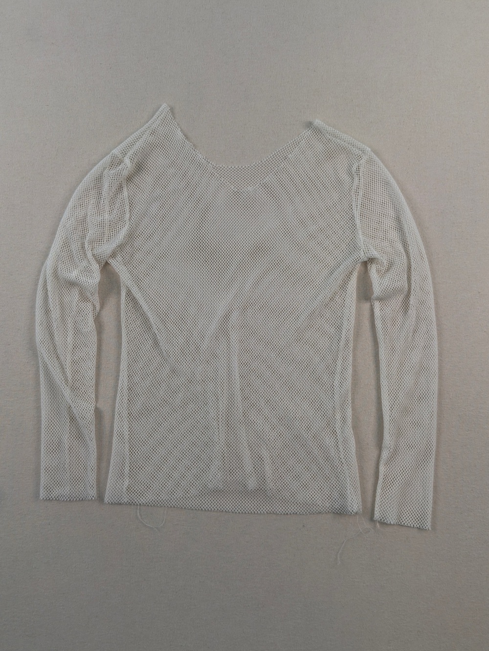 Vintage White Sheer Mesh Long Sleeve Top Y2K Balletcore Fairy Grunge XS/S